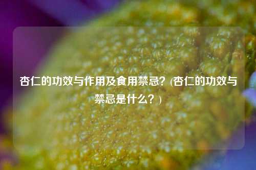 杏仁的功效与作用及食用禁忌？(杏仁的功效与禁忌是什么？)