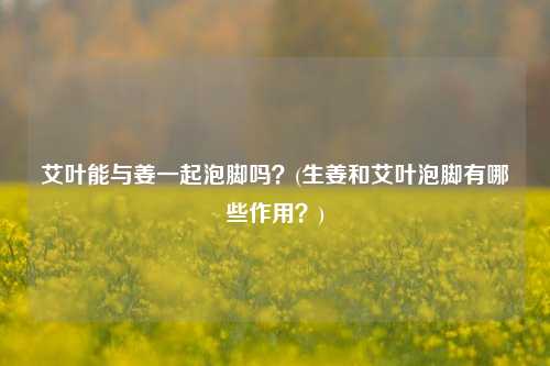 艾叶能与姜一起泡脚吗？(生姜和艾叶泡脚有哪些作用？)