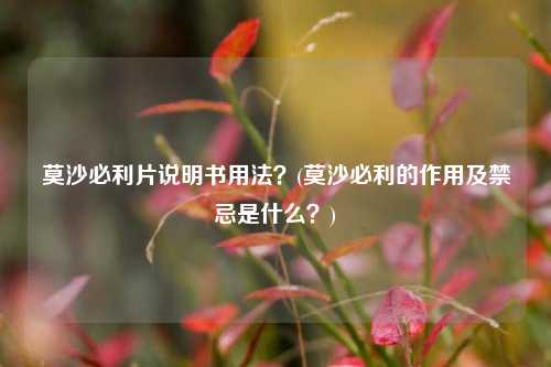 莫沙必利片说明书用法？(莫沙必利的作用及禁忌是什么？)